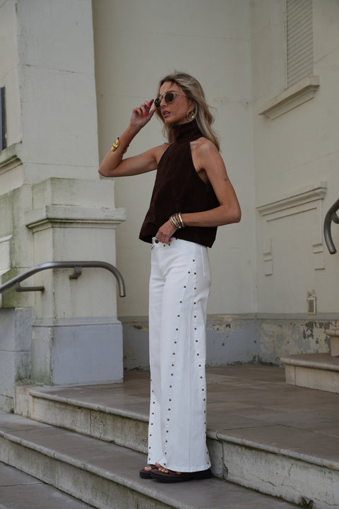 Fedy écru - Jean clouté