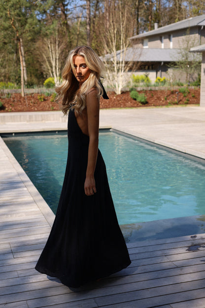 Iris noire - Robe longue