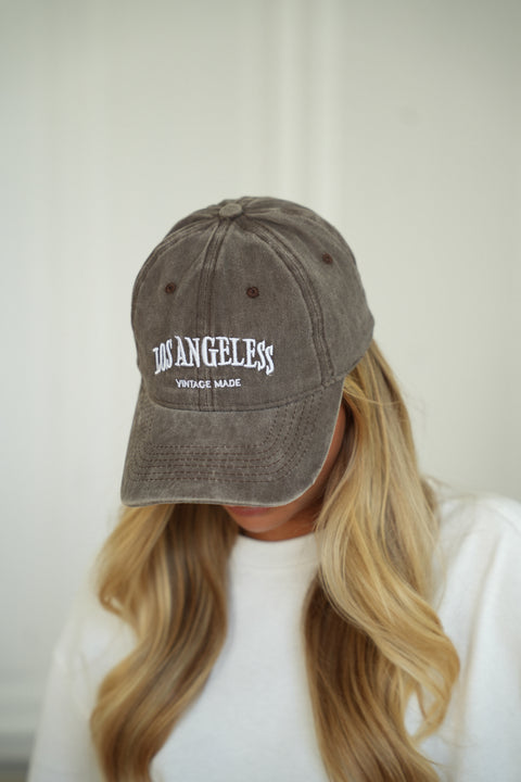 Angele taupe - Casquette brodée