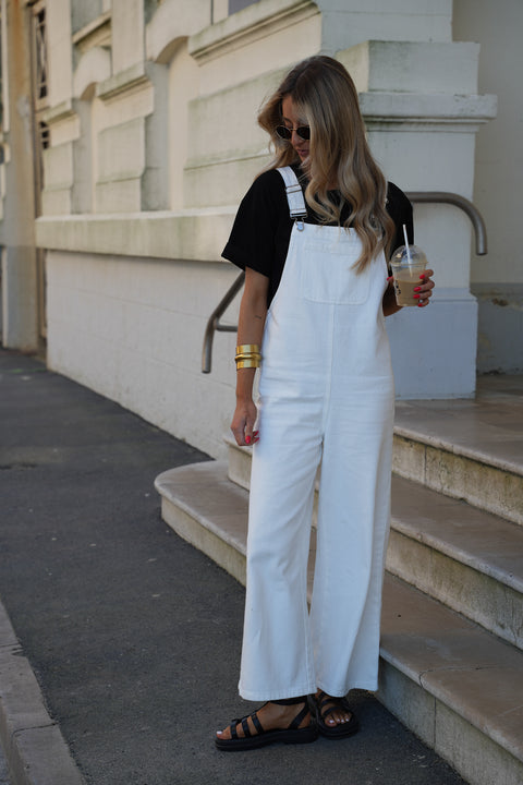 Missou blanche - Salopette jean