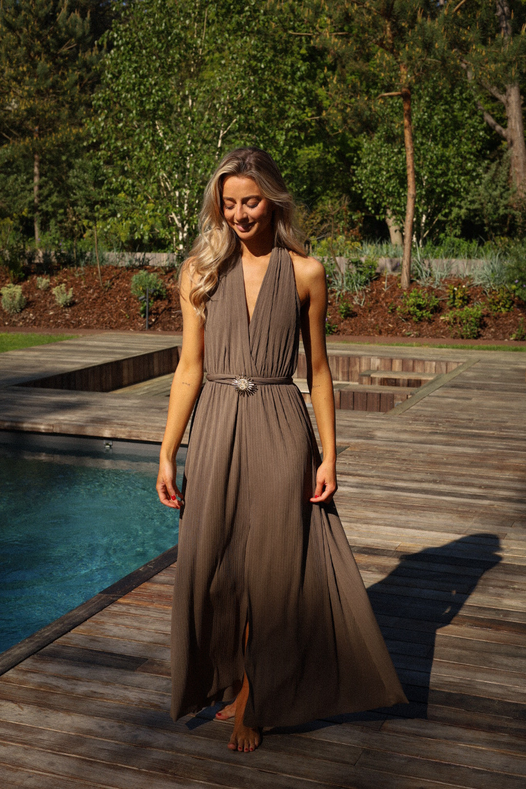 Adell taupe - Robe longue