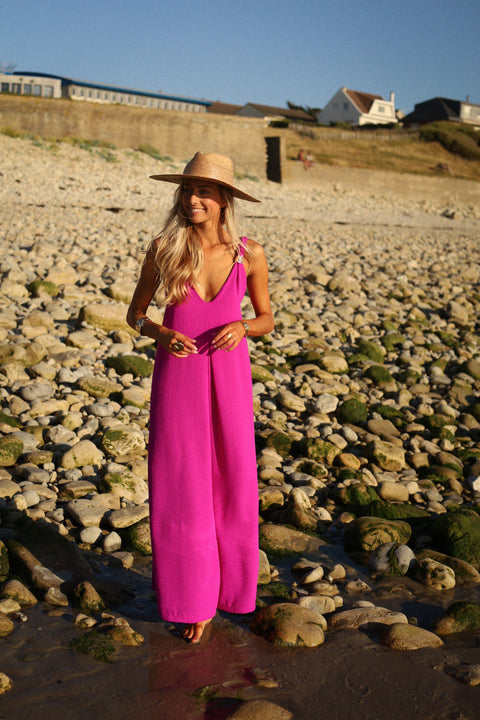 Karen fuschia - Combinaison pantalon