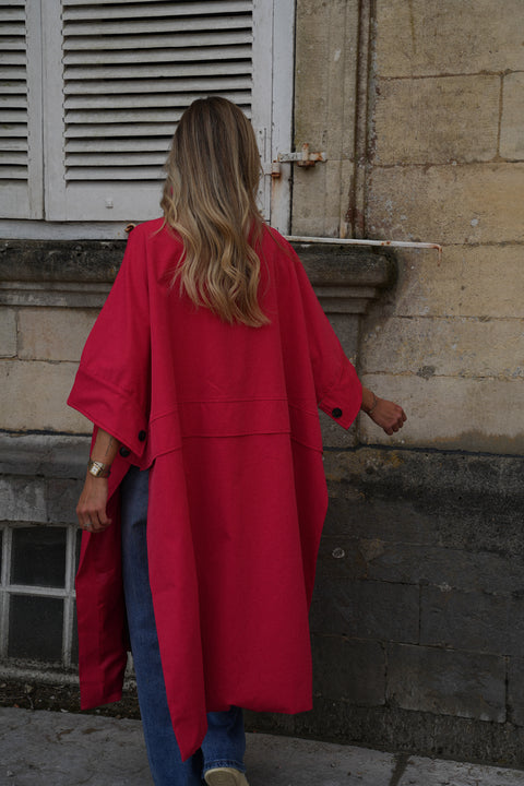 Isaac rouge - Veste trench long