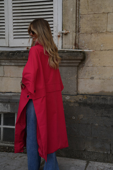 Isaac rouge - Veste trench long