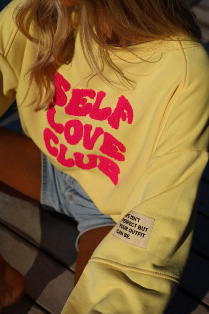 Mona jaune - Sweat-shirt brodé