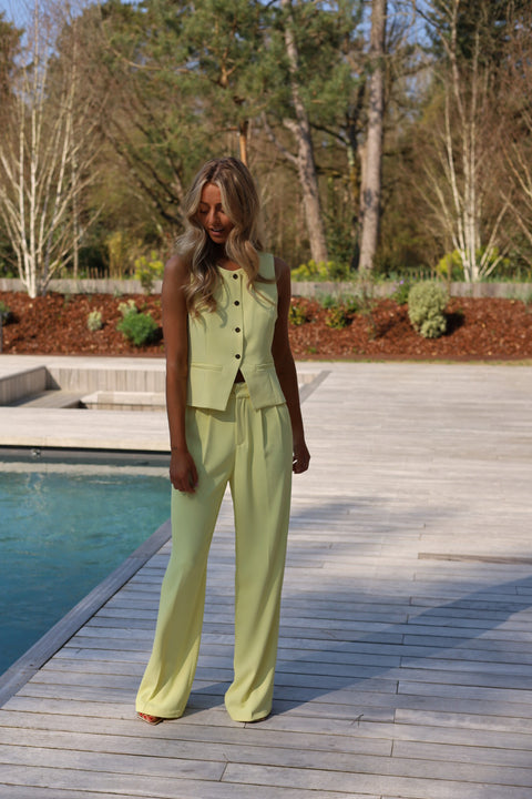 Maya jaune - Pantalon droit