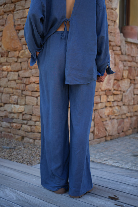 Lore bleu - Pantalon droit