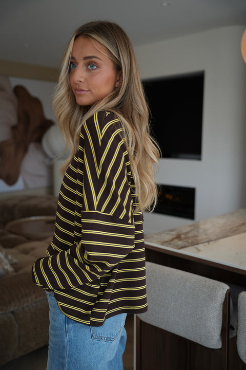 Fredy jaune - T-shirt à manches longues