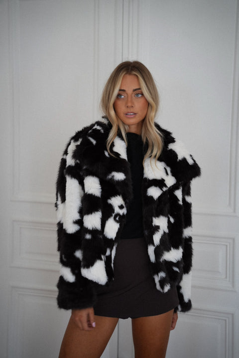 Jaelle chocolat - Manteau fourrure