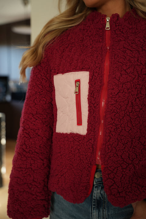 Judie rouge - Veste polaire