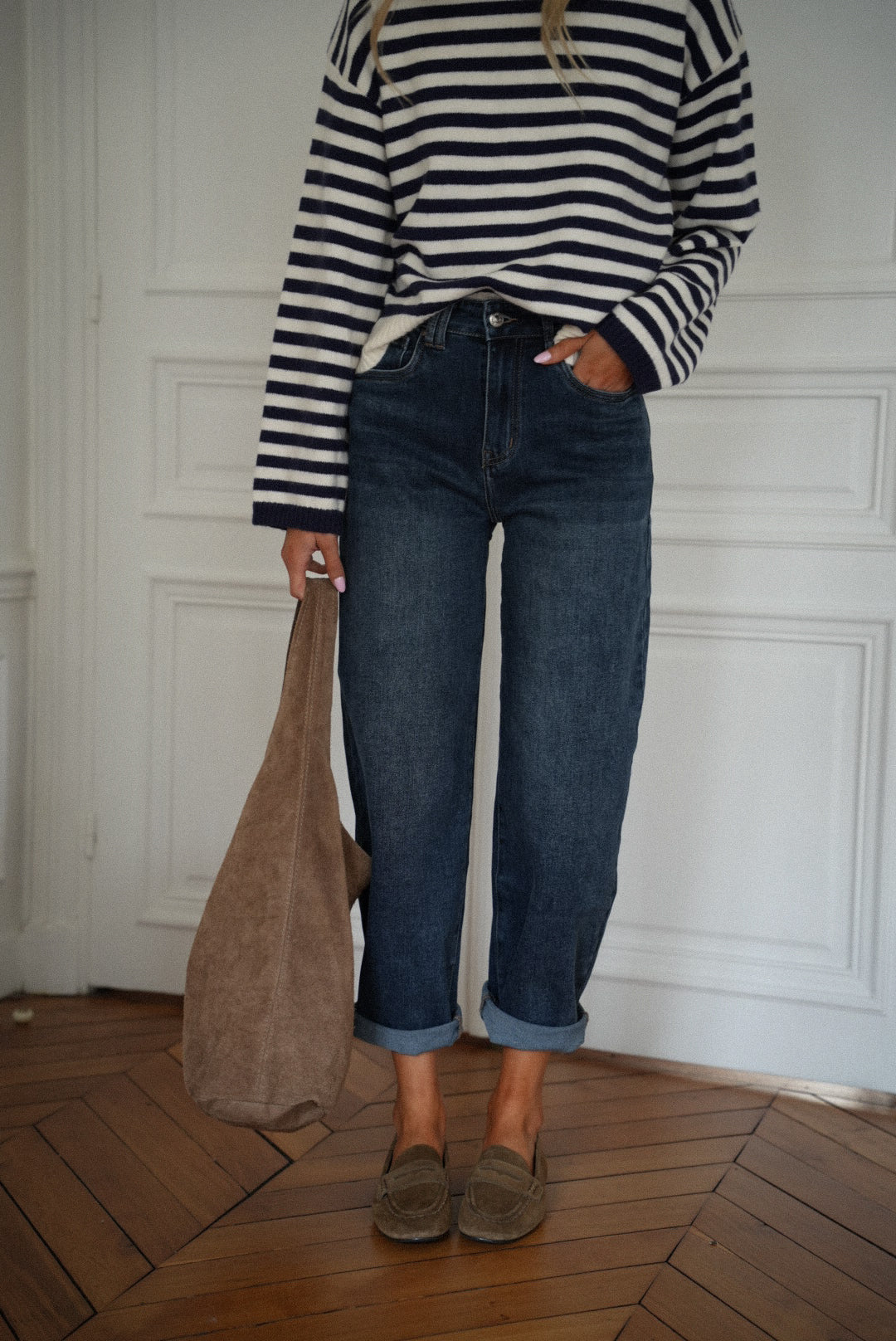 Lina taupe - Sac en cuir