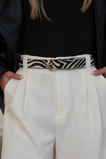 Olivia crème - Ceinture zèbre