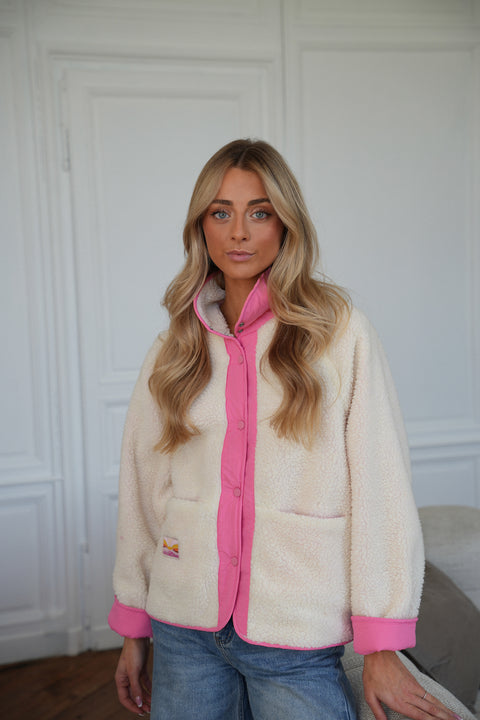 Lize rose - Veste réversible