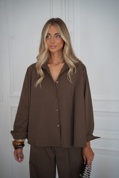 Orlanne chocolat - Chemise ample