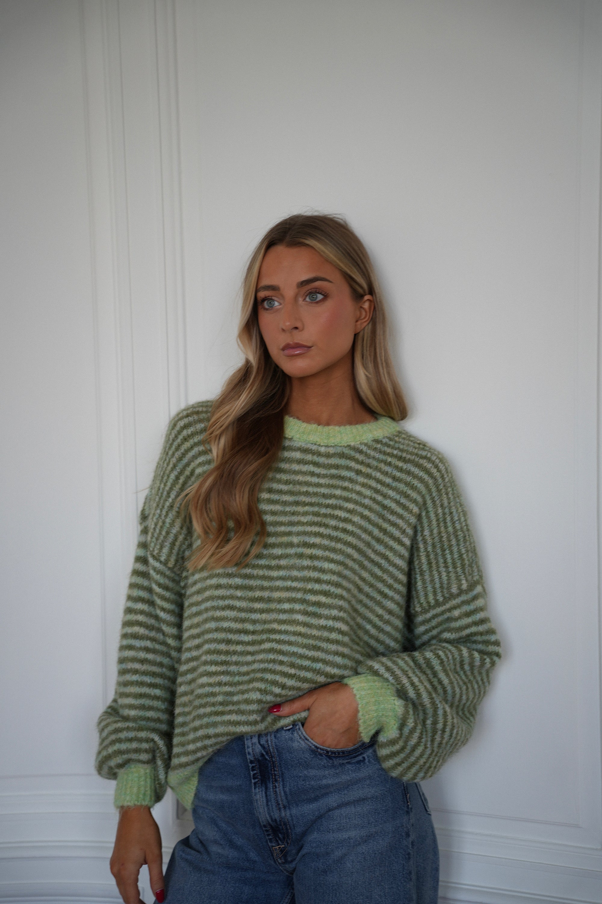 Bonny vert - Pull rayé