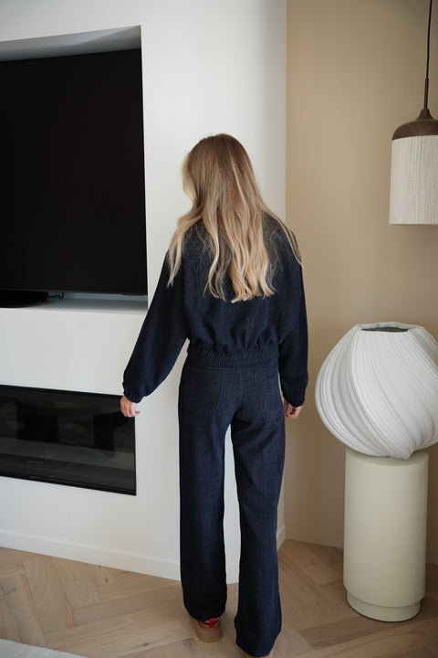 Nina bleue - Veste zippée