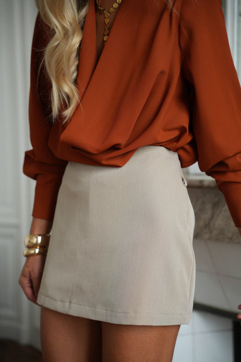 Tara beige - Jupe short