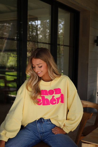 Niels jaune - Sweat-shirt brodé