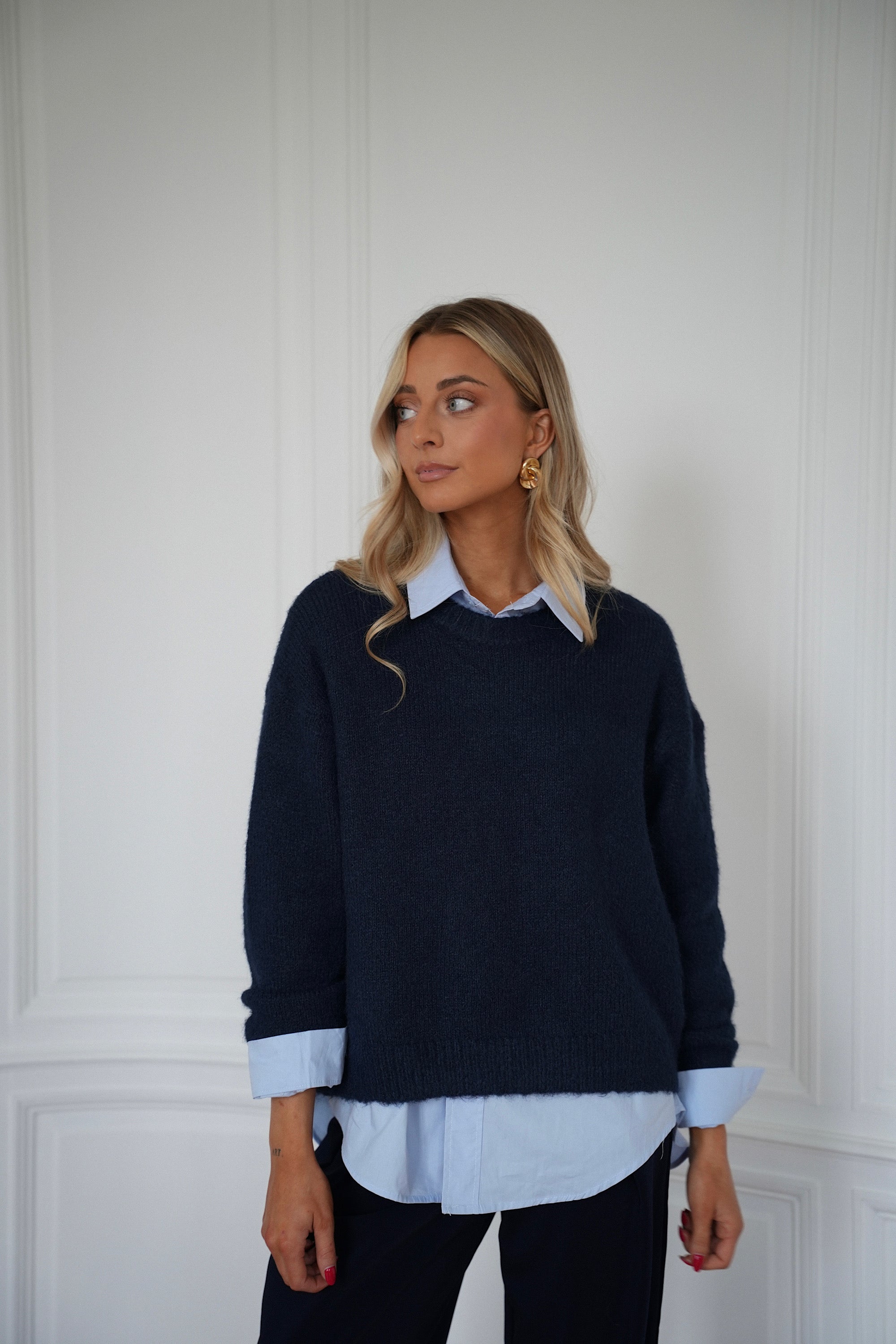 Leny marine - Pull doux