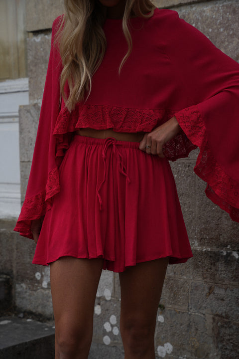 Elea rouge - Short fluide