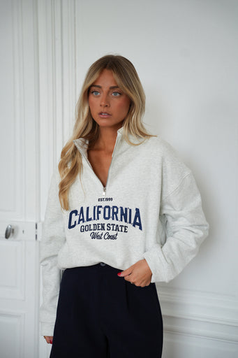 California gris - Sweat-shirt zippé