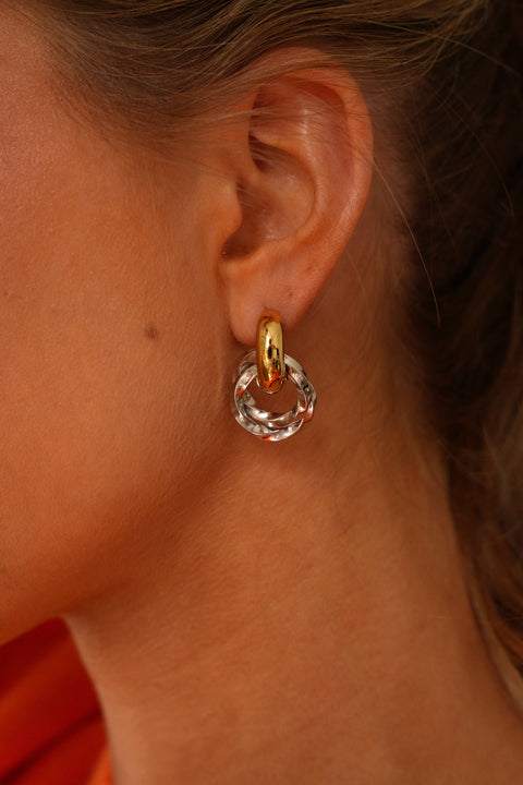 Zoé bicolores - Boucles d’oreilles