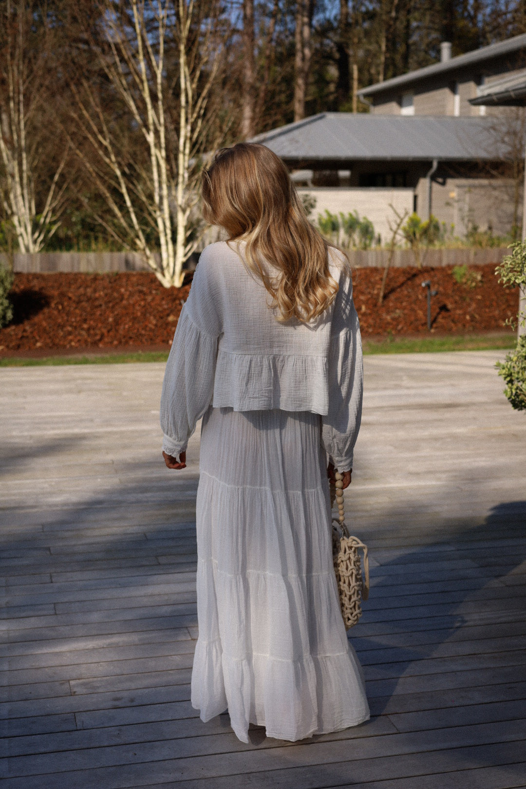 Yacinta blanche - Blouse brodée
