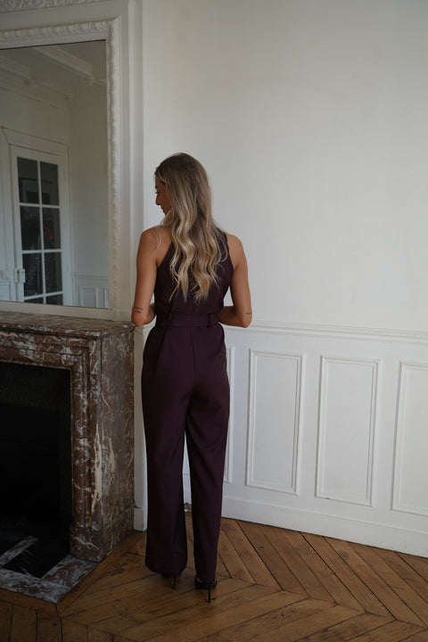 Ambre prune - Combinaison pantalon