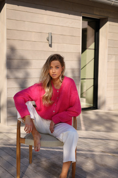 Catrina fuschia - Gilet ample