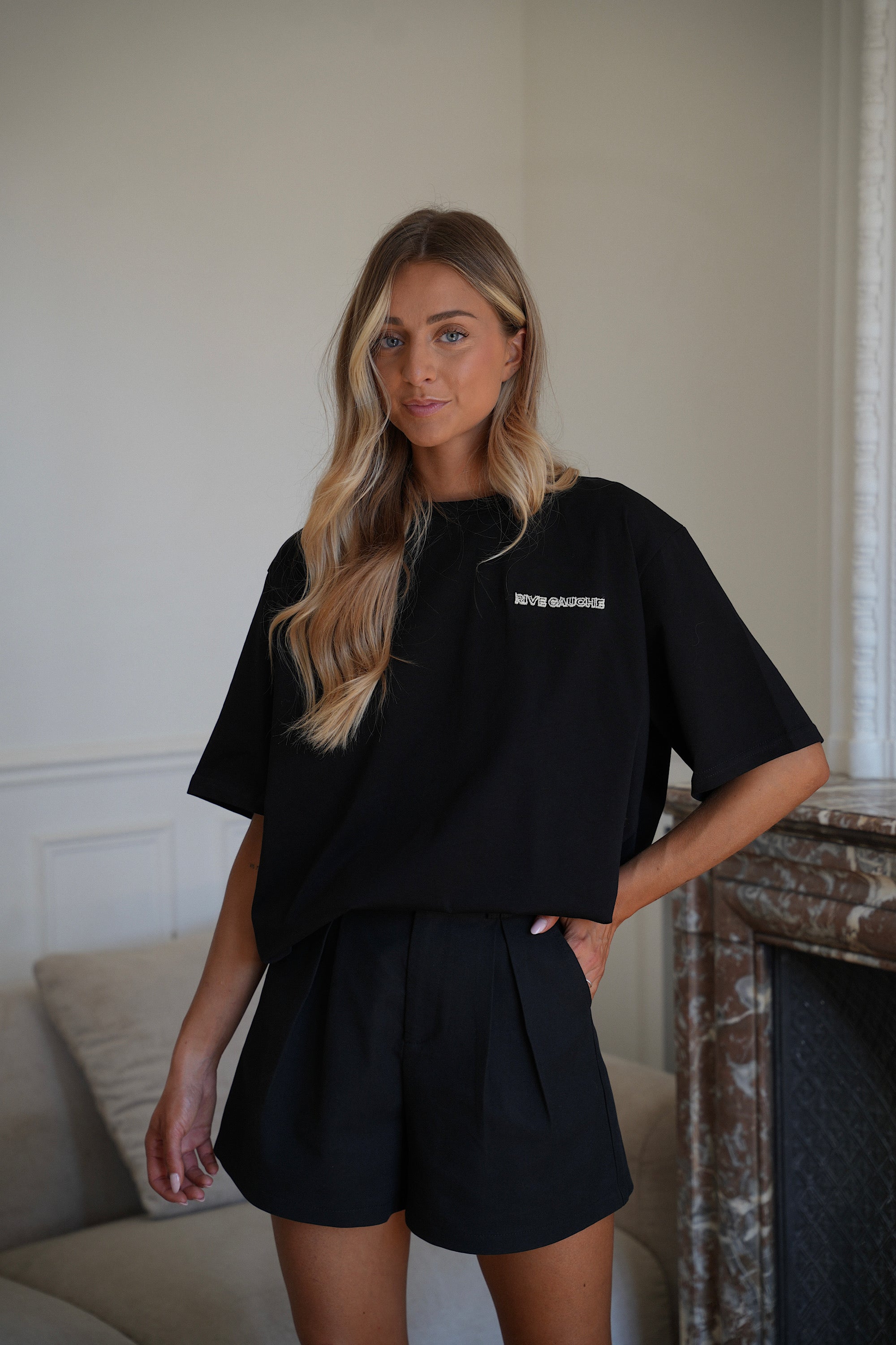 Orna noir - T-shirt brodé