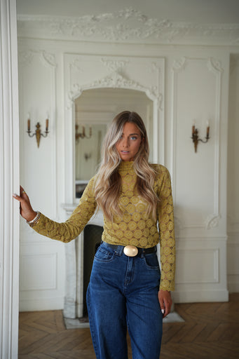 Stanley olive - Blouse brodée
