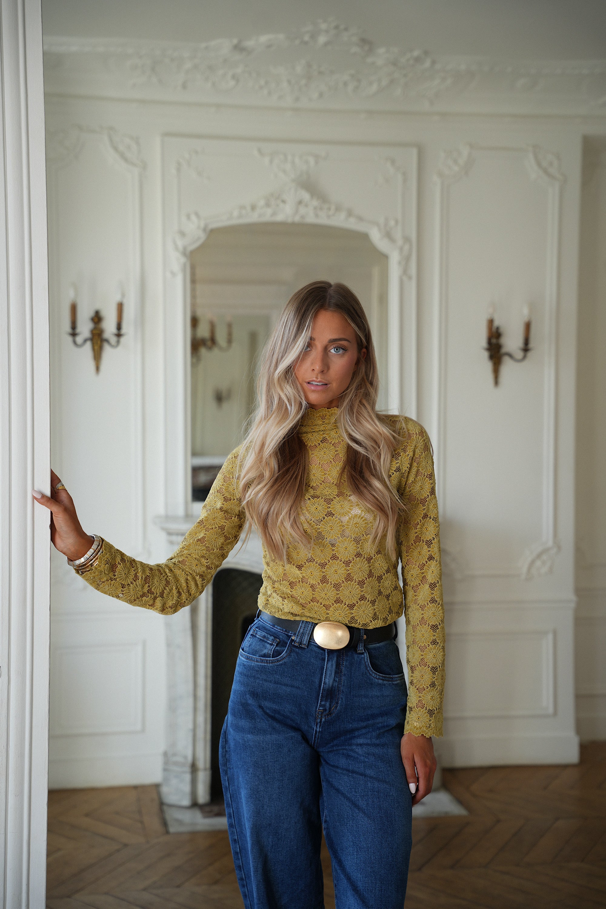 Stanley olive - Blouse brodée