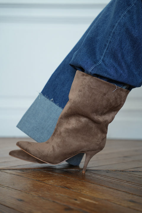 Cassie taupes - Bottines à talons