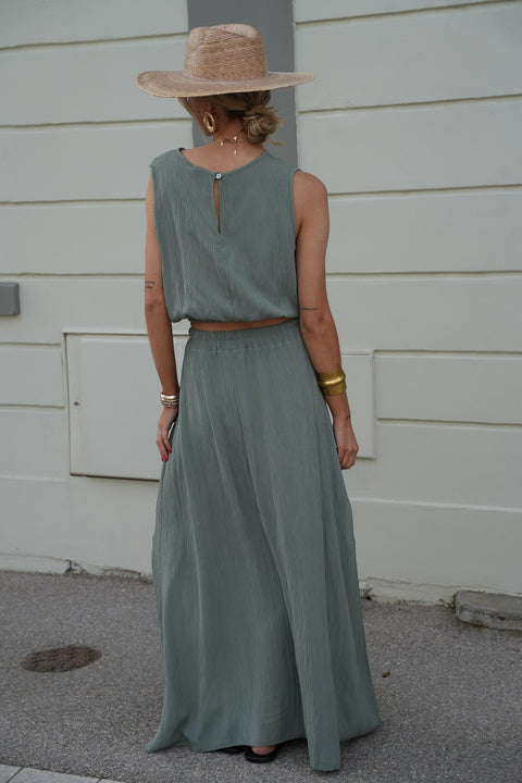 Elize kaki - Ensemble jupe/top