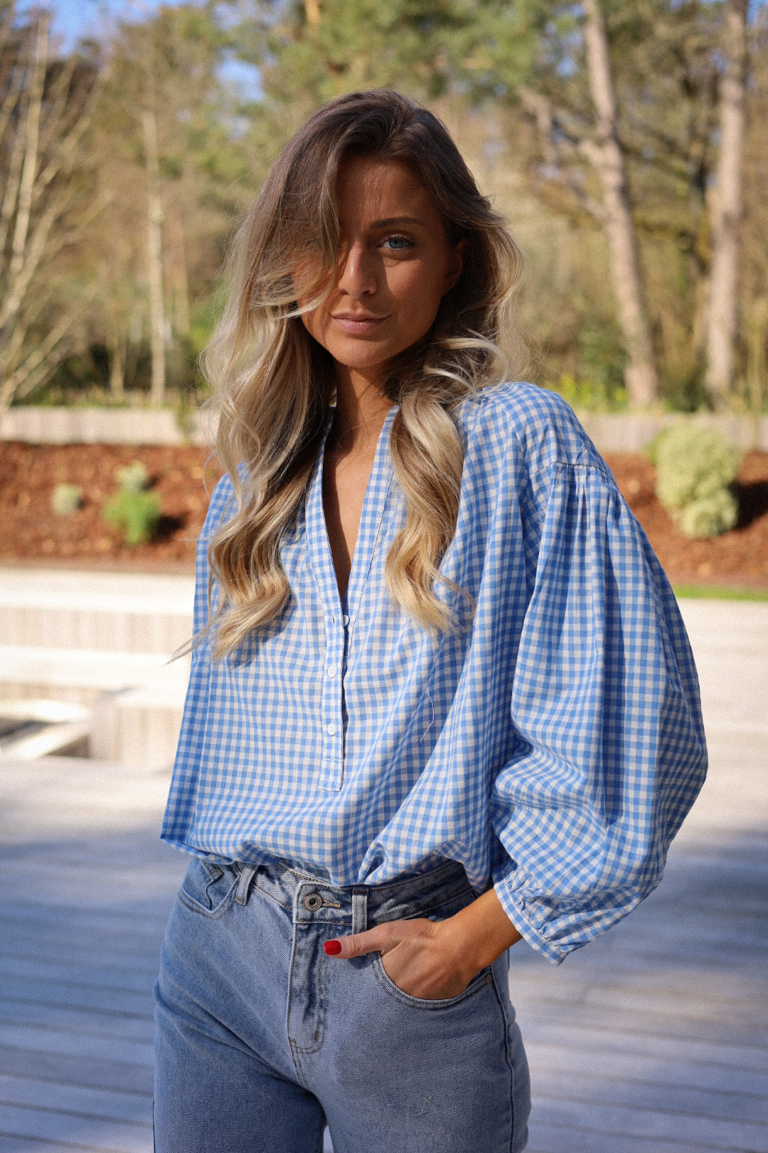 Sam bleue - Blouse vichy
