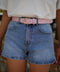 Dallia rose - Ceinture cuir
