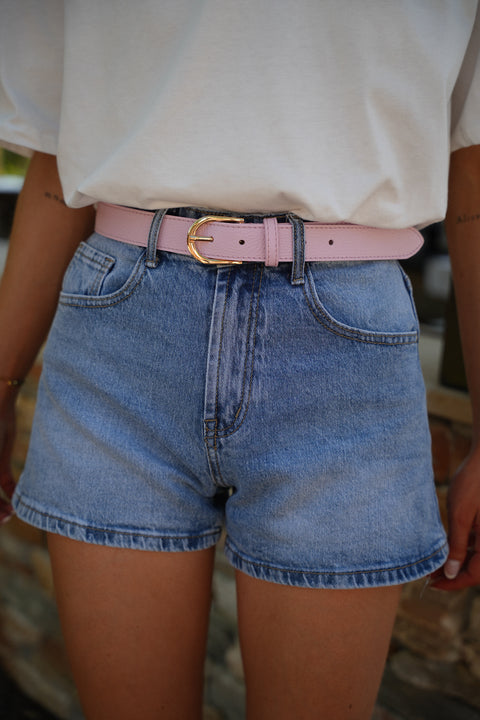 Dallia rose - Ceinture cuir