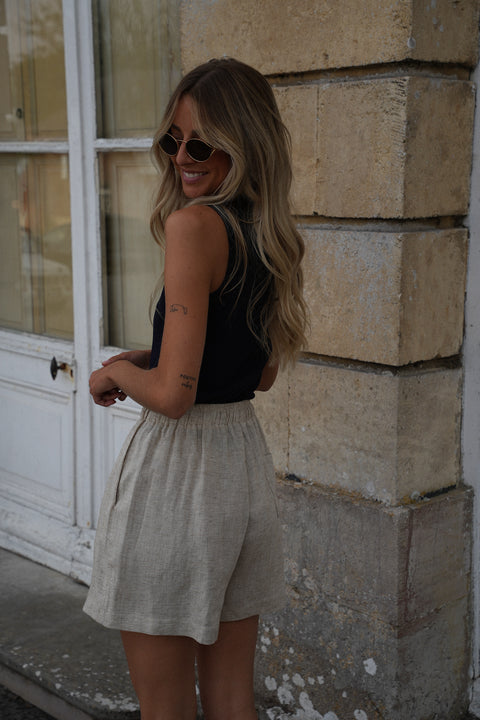Gladys beige - Short bermuda