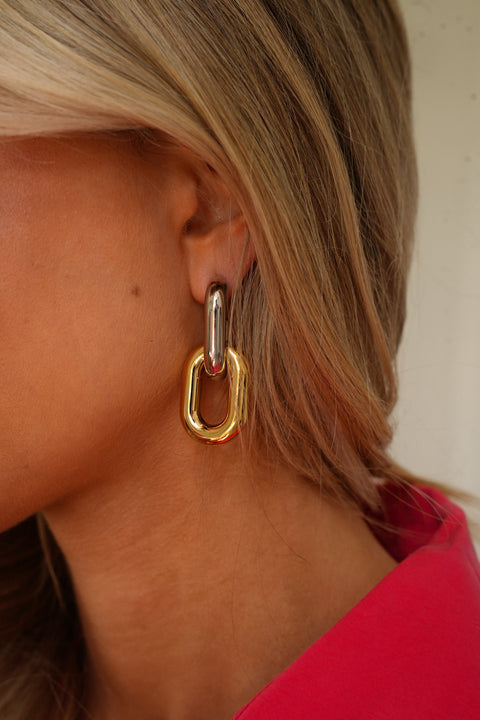 Jaz bicolores - Boucles d’oreilles acier