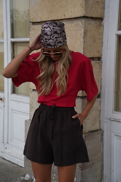 Albane rouge - T-shirt cintré