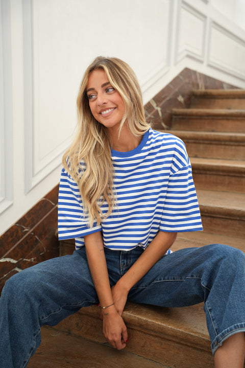 Neya bleu - T-shirt marinière