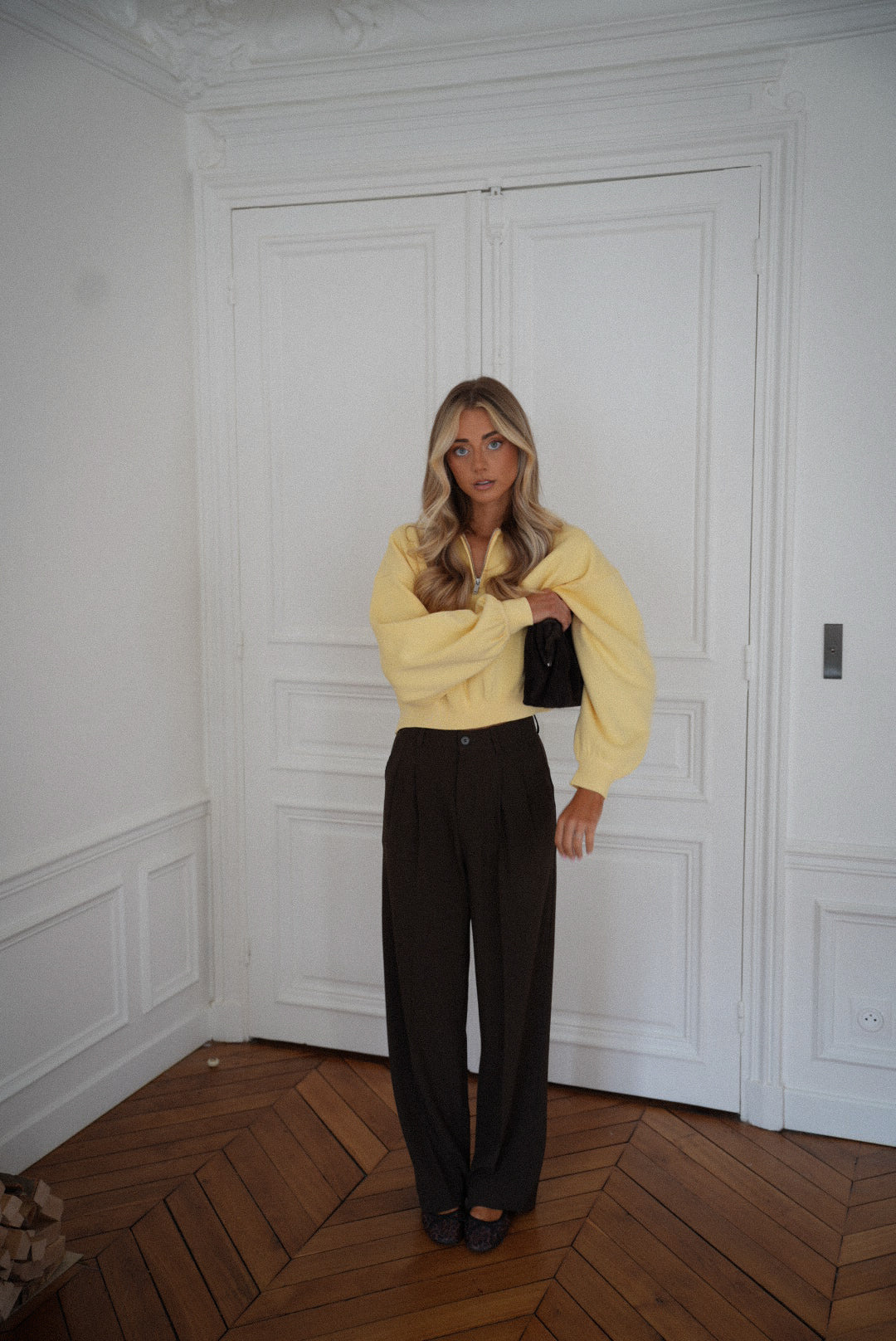 Ava jaune - Pull zippé