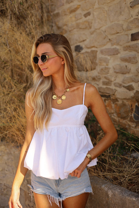 Solane blanc - Top boule