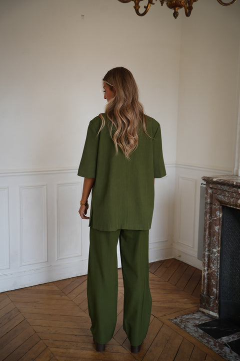 Rob vert - Pantalon droit
