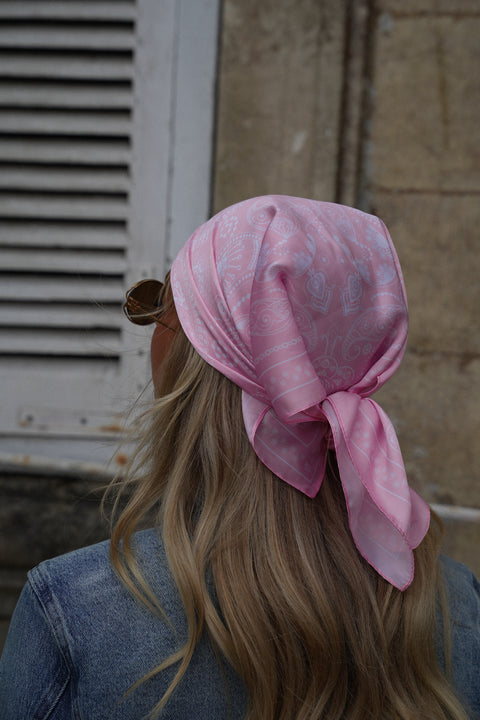 Naya rose - Foulard imprimé