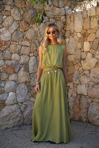 Elize olive - Ensemble jupe/top