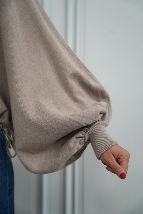 Titouan taupe - Pull ample