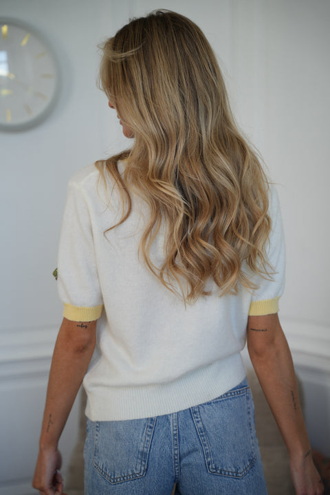 Maé blanc/jaune - Pull poires