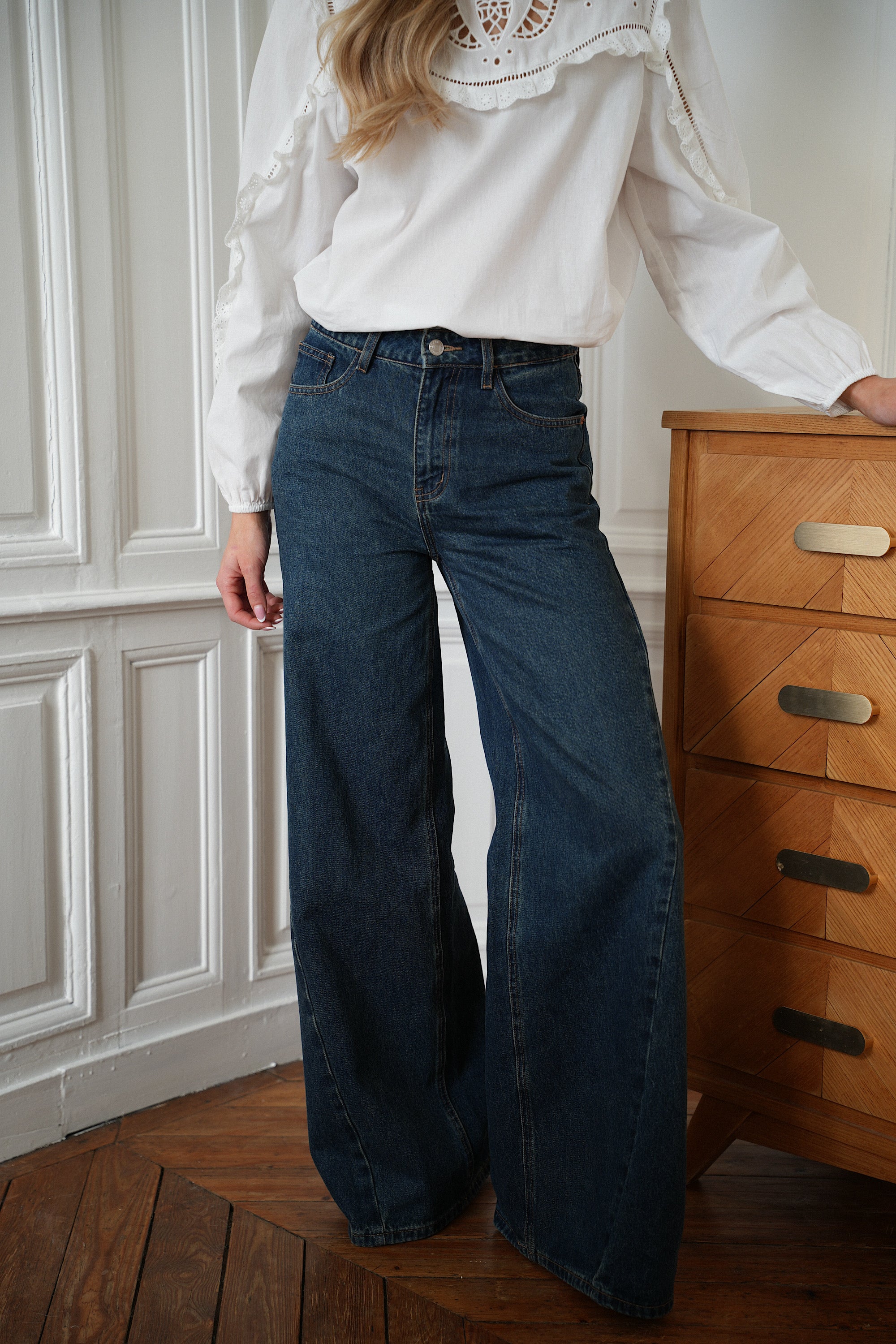 Josh bleu foncé - Jean évasé