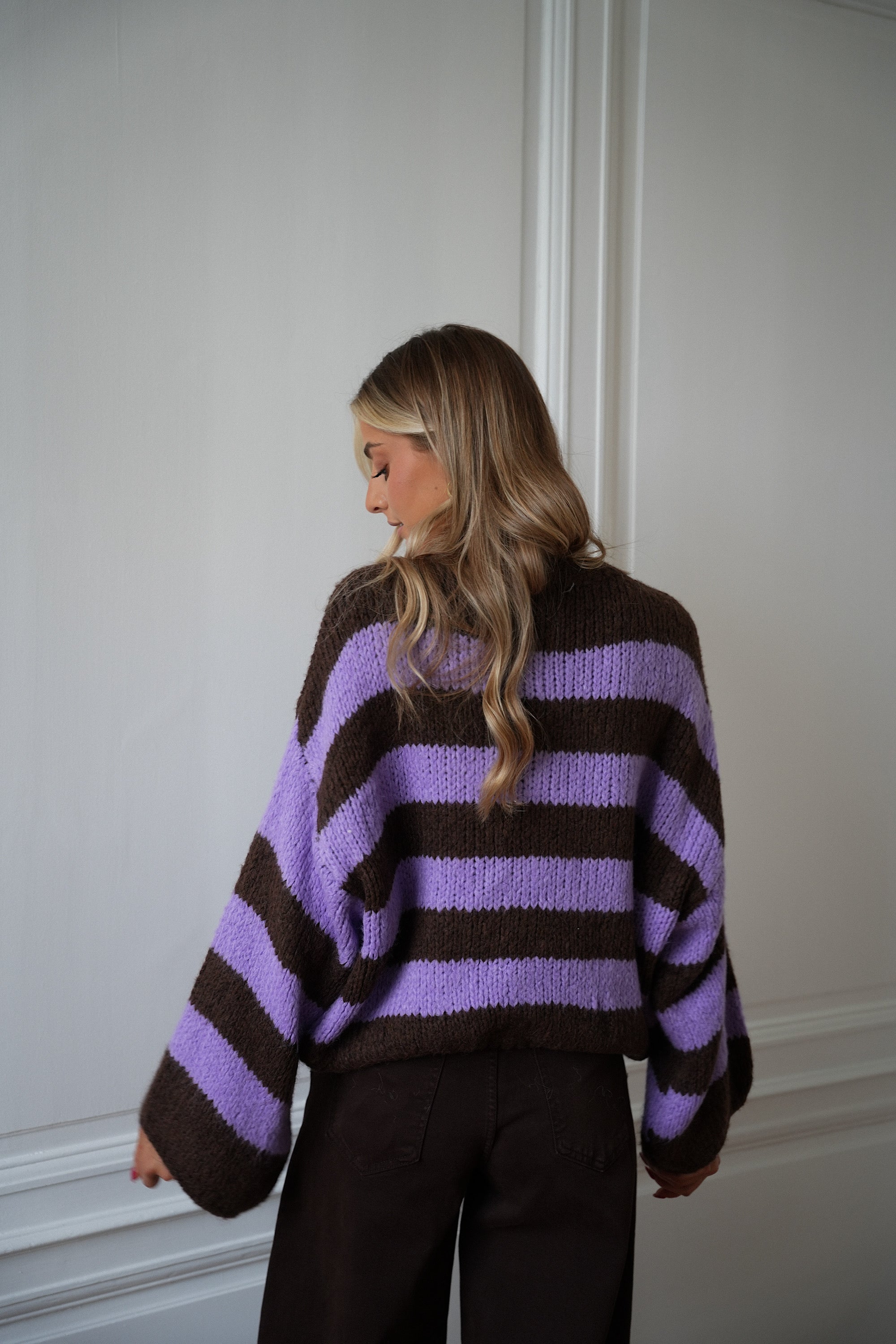 Vicky Violet - Gilet rayé